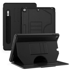 Etui D-Pro Letz Magnetic Smart Cover Case etui pancerne magnetyczne z klapką do Apple iPad 7/8/9 10.2" (Czarny)