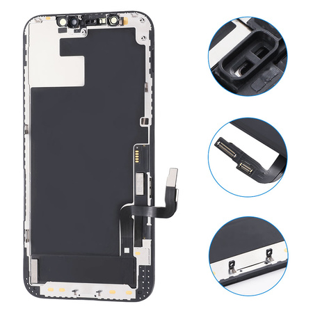 Wyświetlacz LCD ekran dotyk digitizer do Apple iPhone 12/12 Pro (Soft OLED) (Wymienny IC)