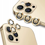 Zestaw szkło szybka ochronna na kamerę aparat obiektyw do iPhone 12 Pro Max (3 szt.) (Gold)