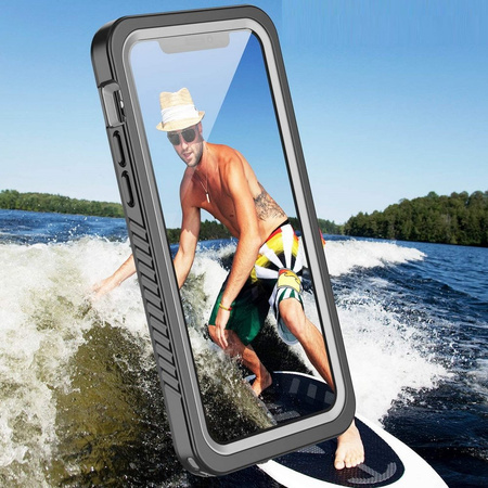 Etui D-Pro 360° Waterproof Case IP68 obudowa wodoodporna wodoszczelna pancerna do iPhone X/XS (Czarny)