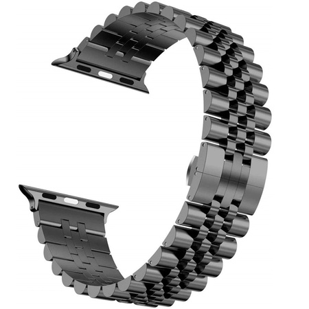 Bransoleta Steel Link Jubilee Bracelet 5-Row pasek do Apple Watch 1/2/3/4/5/6/7/8/9/SE/Ultra 42/44/45/49mm (Srebrny)