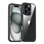 Etui D-Pro Crystal Hybrid obudowa hybrydowa mocna z czarną ramką do iPhone 16 Pro Max (Przezroczysty/Czarny)