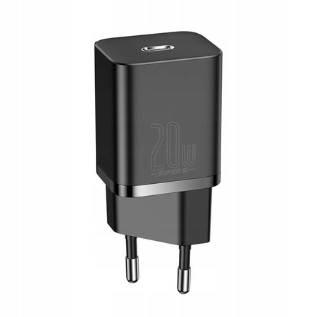 Ładowarka sieciowa Baseus Super SI szybka adapter USB-C 20W PD (Czarny)