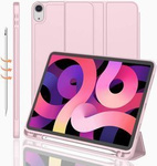 Etui D-Pro Smart Cover Case pokrowiec obudowa z klapką z uchwytem na rysik Apple Pencil / iPad Pro 11 2018 / Air 4 10.9" 2020 / Air 5 10.9" 2022 / Air 6 11" 2024 (Różowe)