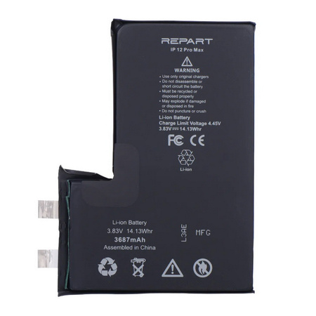 Bateria REPART 3687mAh ogniwo bez taśmy BMS do Apple iPhone 12 Pro Max