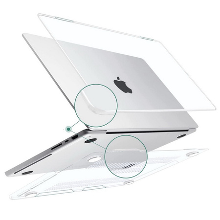 Hard Case etui obudowa do MacBook Pro 16" A2485 A2780 A2991 A3403 A3186 M1/M2/M3/M4 (2021/2023/2024) (Crystal Clear)