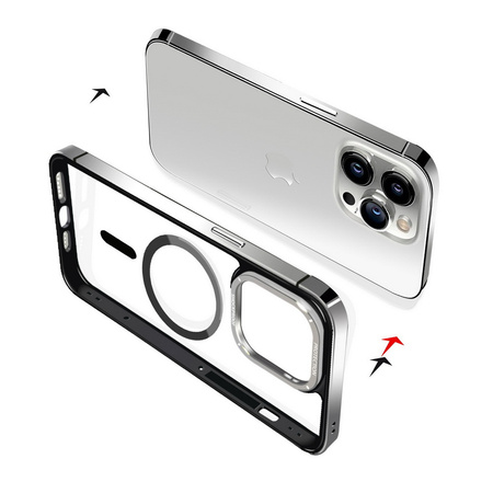 Etui D-Pro Titanium Metal Frame obudowa magnetyczna do MagSafe iPhone 15 Pro (Złoty)