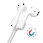 Linka D-Pro Magnetic Strap pasek magnetyczny na szyję do słuchawek Apple AirPods 1/2/3/4/Pro 1/2 (Biały)