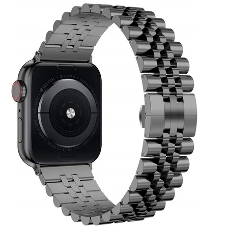 Bransoleta Steel Link Jubilee Bracelet 5-Row pasek do Apple Watch 1/2/3/4/5/6/7/8/9/SE/Ultra 42/44/45/49mm (Black)