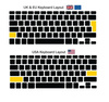 Nakładka osłona silikonowa na klawiaturę laptopa Apple MacBook Pro 13 (A2251/A2289/A2338) / Pro 16 (A2141) (Layout USA) (Czarna)