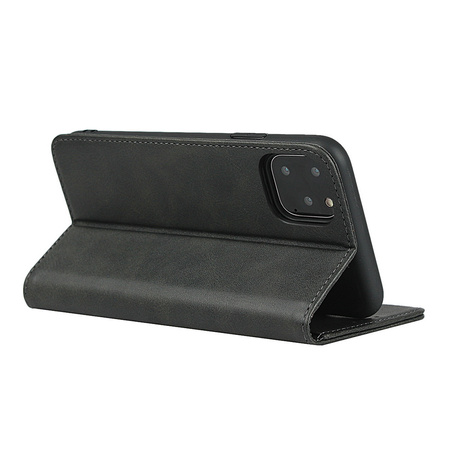 Etui D-Pro Flip Cover Wallet Case z klapką magnetyczną portfel iPhone 14 Pro Max (Czarny)