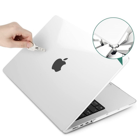 Hard Case etui obudowa do MacBook Pro 16" A2485 A2780 A2991 A3403 A3186 M1/M2/M3/M4 (2021/2023/2024) (Crystal Clear)